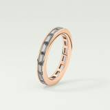 1.87 TCW Baguette Shaped Moissanite Wedding Band