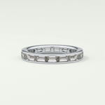 1.87 TCW Baguette Cut Lab-Grown Diamond Full Eternity Wedding Band