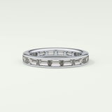 1.87 TCW Baguette Cut Lab-Grown Diamond Full Eternity Wedding Band