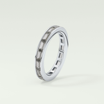 1.87 TCW Baguette Shaped Moissanite Wedding Band