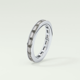 1.87 TCW Baguette Shaped Moissanite Wedding Band