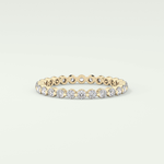 0.69 TCW Round Shaped Diamond Eternity Moissanite Wedding Band