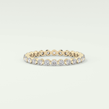0.69 TCW Round Shaped Diamond Eternity Moissanite Wedding Band