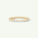 0.69 TCW Round Shaped Moissanite Full Eternity Wedding Band