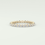 0.69 TCW Round Shaped Diamond Eternity Moissanite Wedding Band