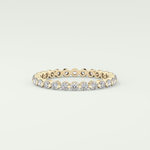 0.69 TCW Round Shaped Diamond Eternity Moissanite Wedding Band