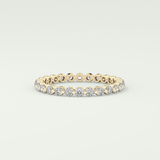 0.69 TCW Round Shaped Diamond Eternity Moissanite Wedding Band
