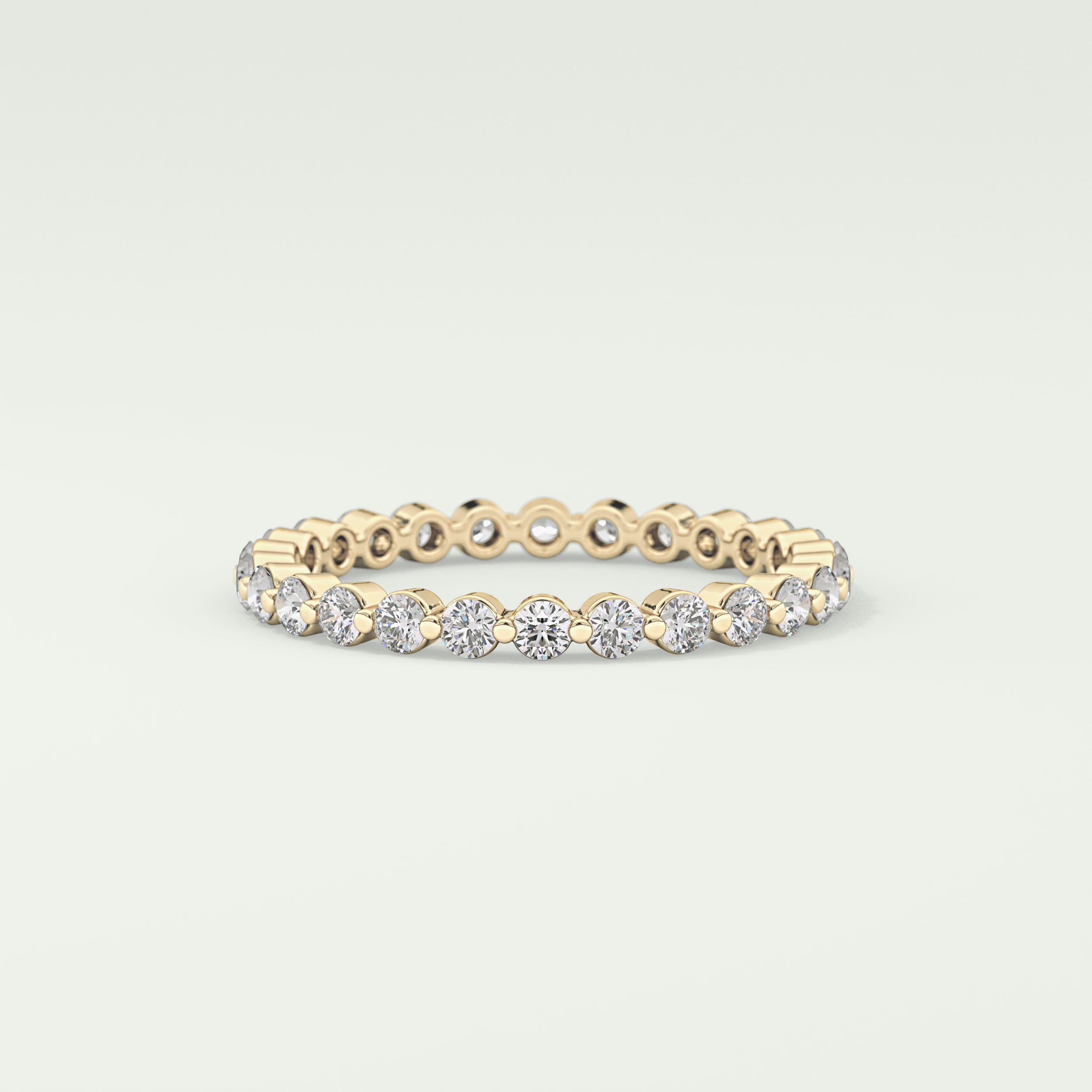 0.69 TCW Round Shaped Diamond Eternity Moissanite Wedding Band