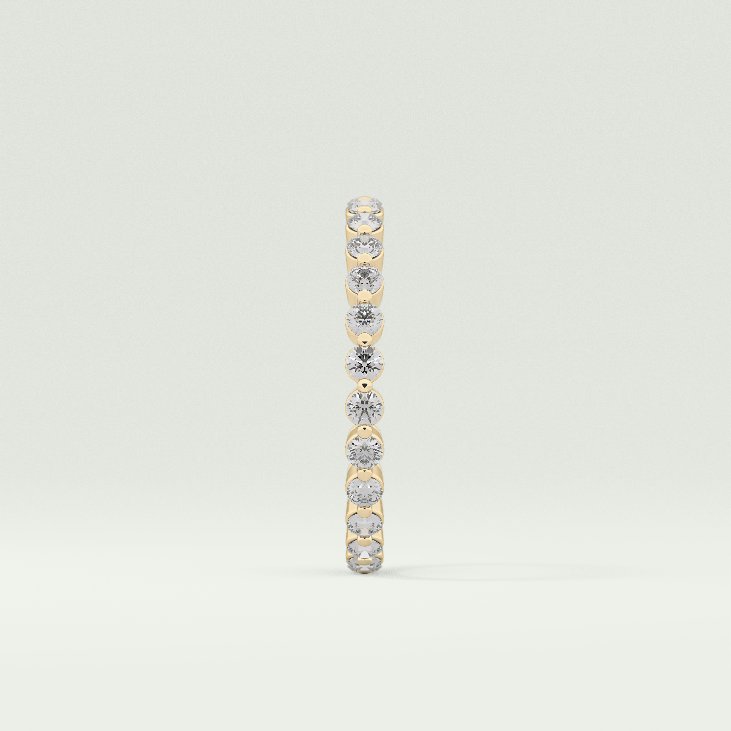 0.69 TCW Round Shaped Diamond Eternity Moissanite Wedding Band