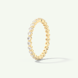 0.69 TCW Round Shaped Moissanite Full Eternity Wedding Band
