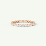 0.69 TCW Round Cut Lab-Grown Diamond Full Eternity Wedding Band