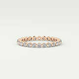 0.69 TCW Round Shaped Diamond Eternity Moissanite Wedding Band