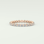 0.69 TCW Round Shaped Diamond Eternity Moissanite Wedding Band