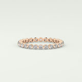 0.69 TCW Round Shaped Diamond Eternity Moissanite Wedding Band