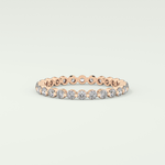 0.69 TCW Round Shaped Diamond Eternity Moissanite Wedding Band