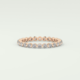 0.69 TCW Round Shaped Diamond Eternity Moissanite Wedding Band