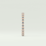 0.69 TCW Round Shaped Diamond Eternity Moissanite Wedding Band