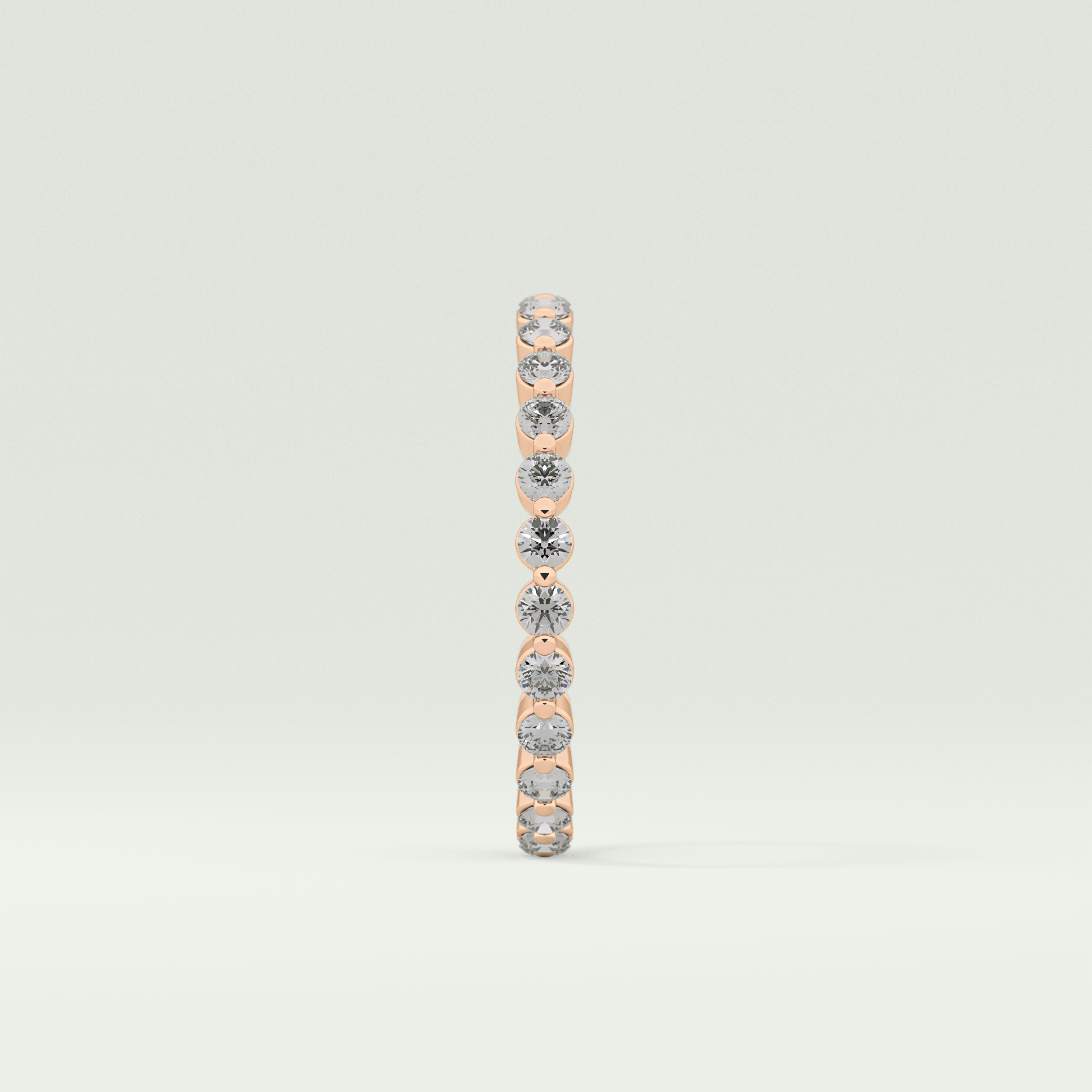 0.69 TCW Round Shaped Diamond Eternity Moissanite Wedding Band