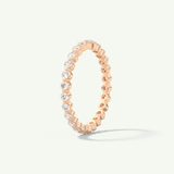 0.69 TCW Round Cut Lab-Grown Diamond Full Eternity Wedding Band