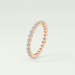 0.69 TCW Round Shaped Diamond Eternity Moissanite Wedding Band