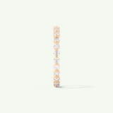 0.69 TCW Round Cut Lab-Grown Diamond Full Eternity Wedding Band
