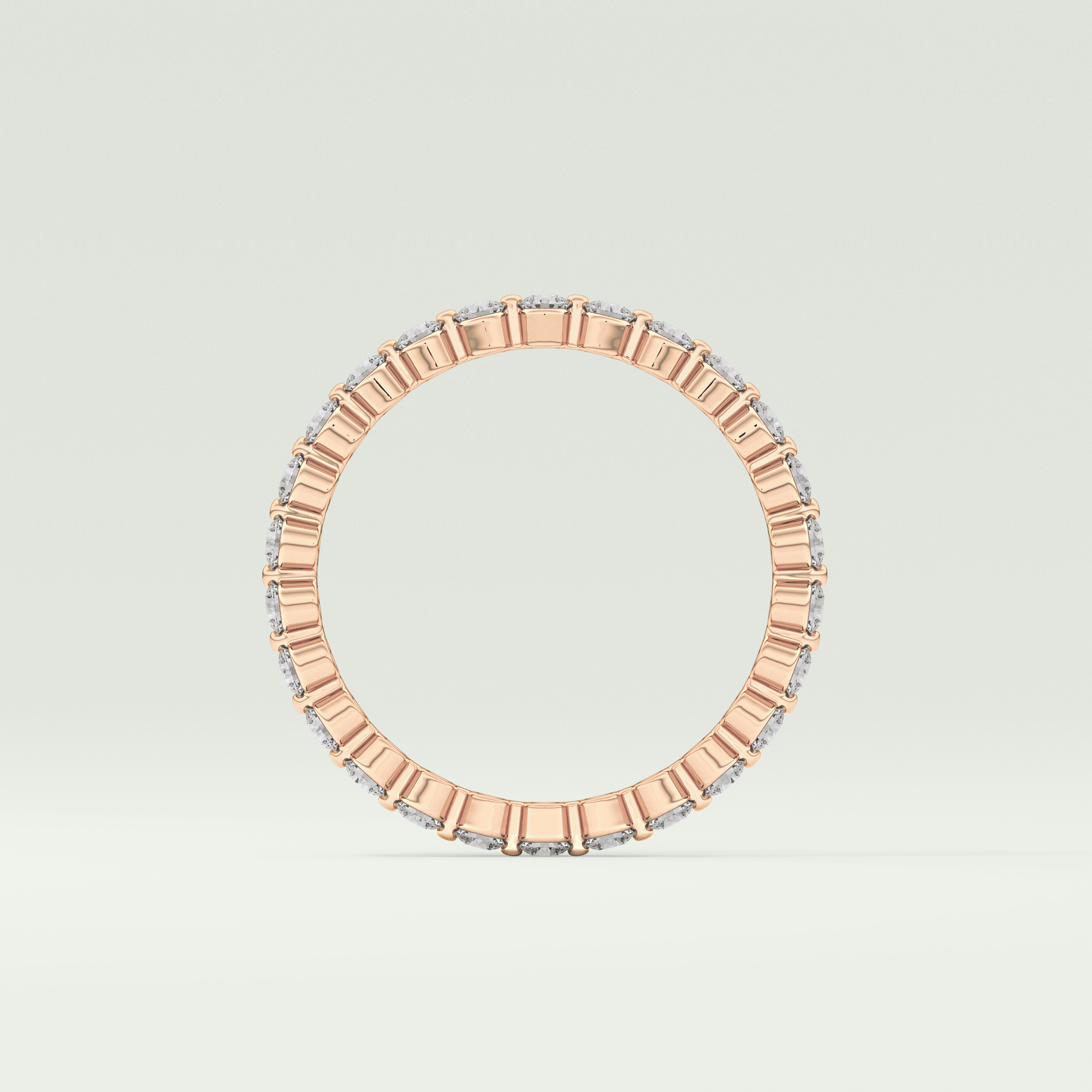 0.69 TCW Round Shaped Diamond Eternity Moissanite Wedding Band