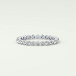 0.69 TCW Round Shaped Diamond Eternity Moissanite Wedding Band