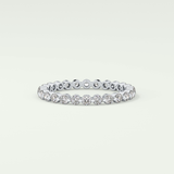 0.69 TCW Round Shaped Diamond Eternity Moissanite Wedding Band