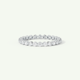 0.69 TCW Round Shaped Moissanite Full Eternity Wedding Band