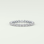 0.69 TCW Round Shaped Diamond Eternity Moissanite Wedding Band