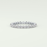 0.69 TCW Round Shaped Diamond Eternity Moissanite Wedding Band