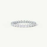 0.69 TCW Round Shaped Moissanite Full Eternity Wedding Band