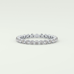 0.69 TCW Round Shaped Diamond Eternity Moissanite Wedding Band