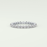 0.69 TCW Round Shaped Diamond Eternity Moissanite Wedding Band