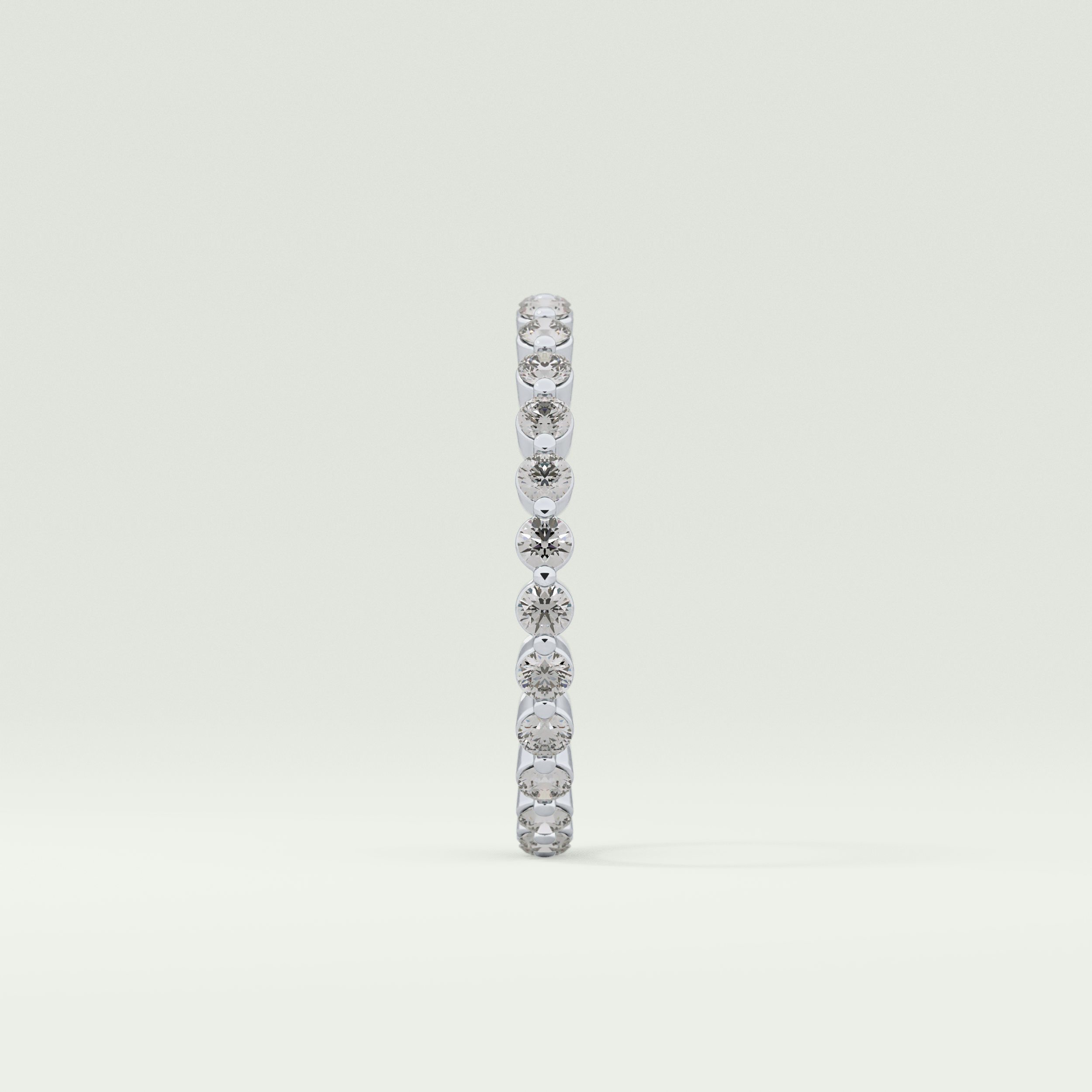 0.69 TCW Round Shaped Diamond Eternity Moissanite Wedding Band
