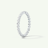 0.69 TCW Round Shaped Moissanite Full Eternity Wedding Band