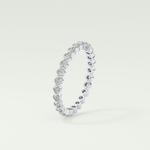 0.69 TCW Round Shaped Diamond Eternity Moissanite Wedding Band