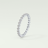0.69 TCW Round Shaped Diamond Eternity Moissanite Wedding Band