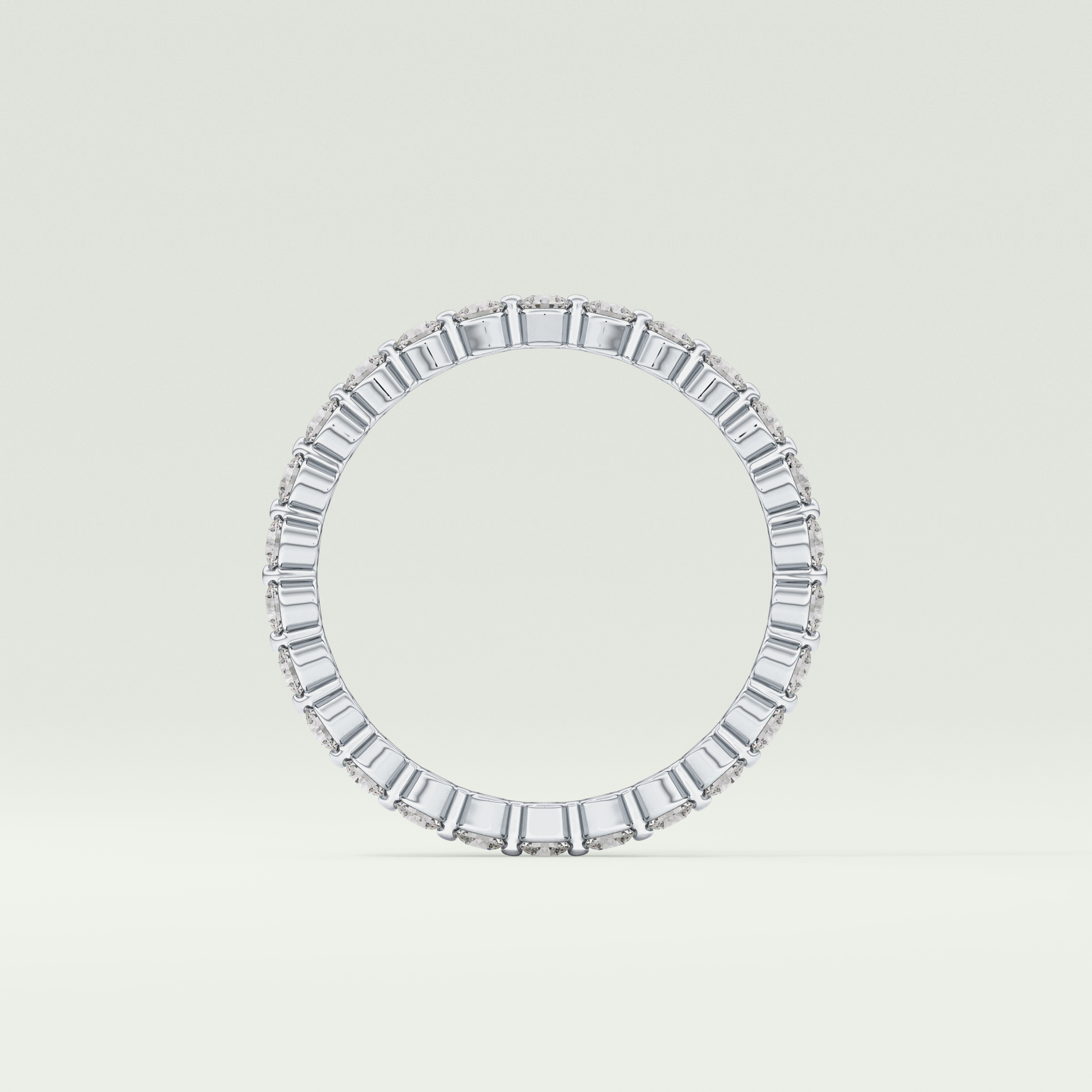 0.69 TCW Round Shaped Diamond Eternity Moissanite Wedding Band