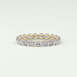 2.1 TCW Round Shaped Moissanite Wedding Band