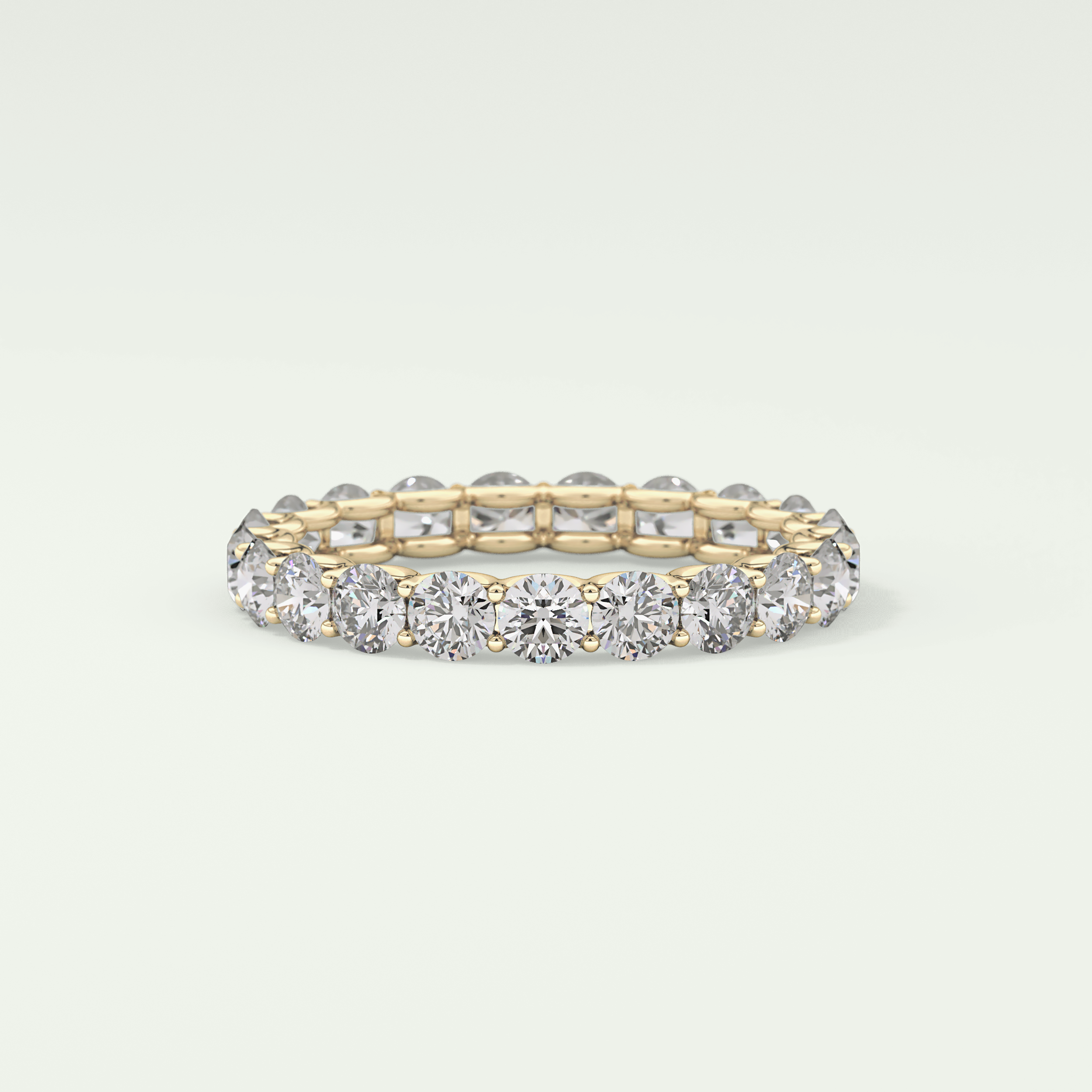 2.1 TCW Round Shaped Moissanite Wedding Band