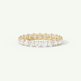 2.1 TCW Round Shaped Moissanite Full Eternity Wedding Band
