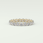 2.1 TCW Round Shaped Moissanite Wedding Band