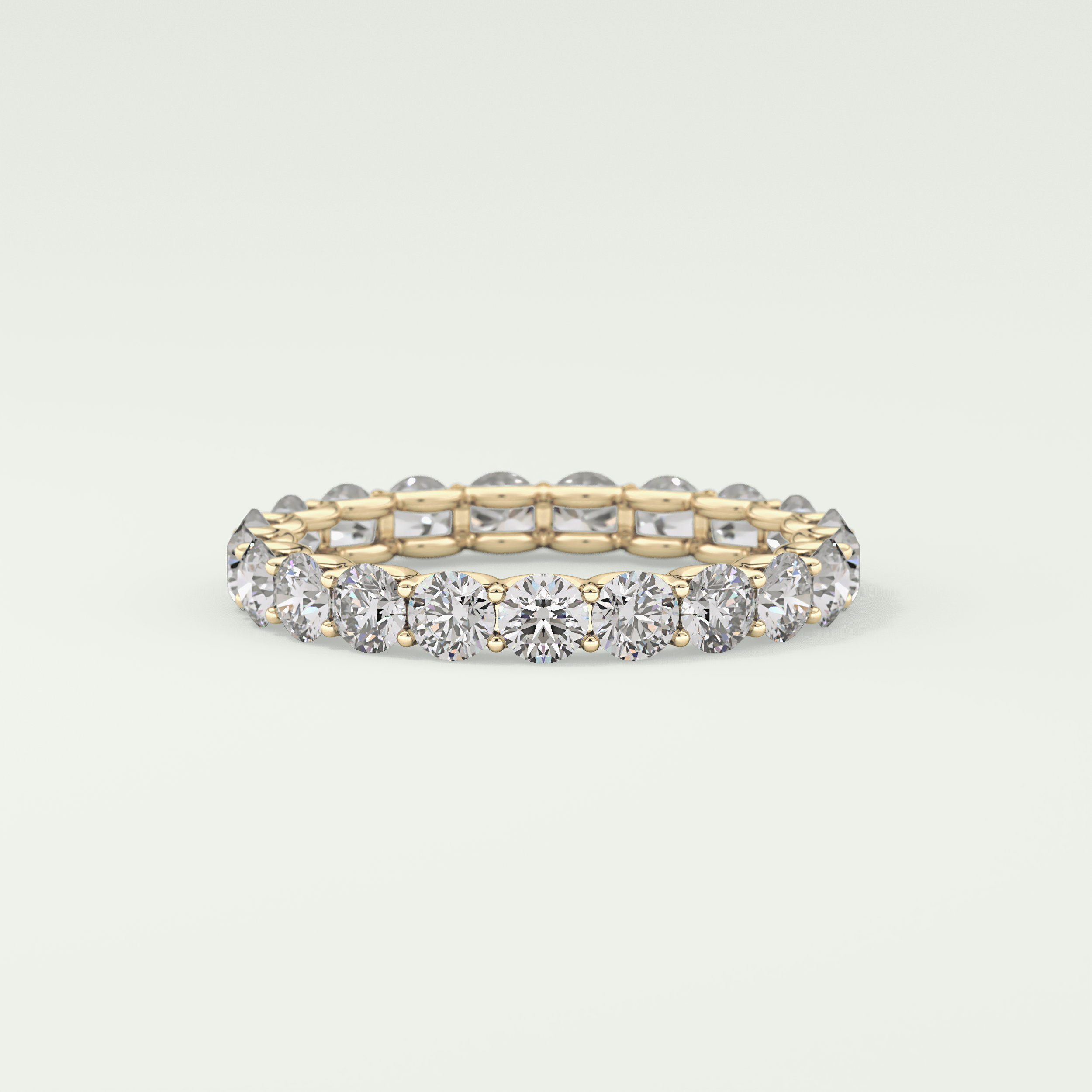 2.1 TCW Round Shaped Moissanite Wedding Band