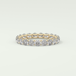 2.1 TCW Round Shaped Moissanite Wedding Band