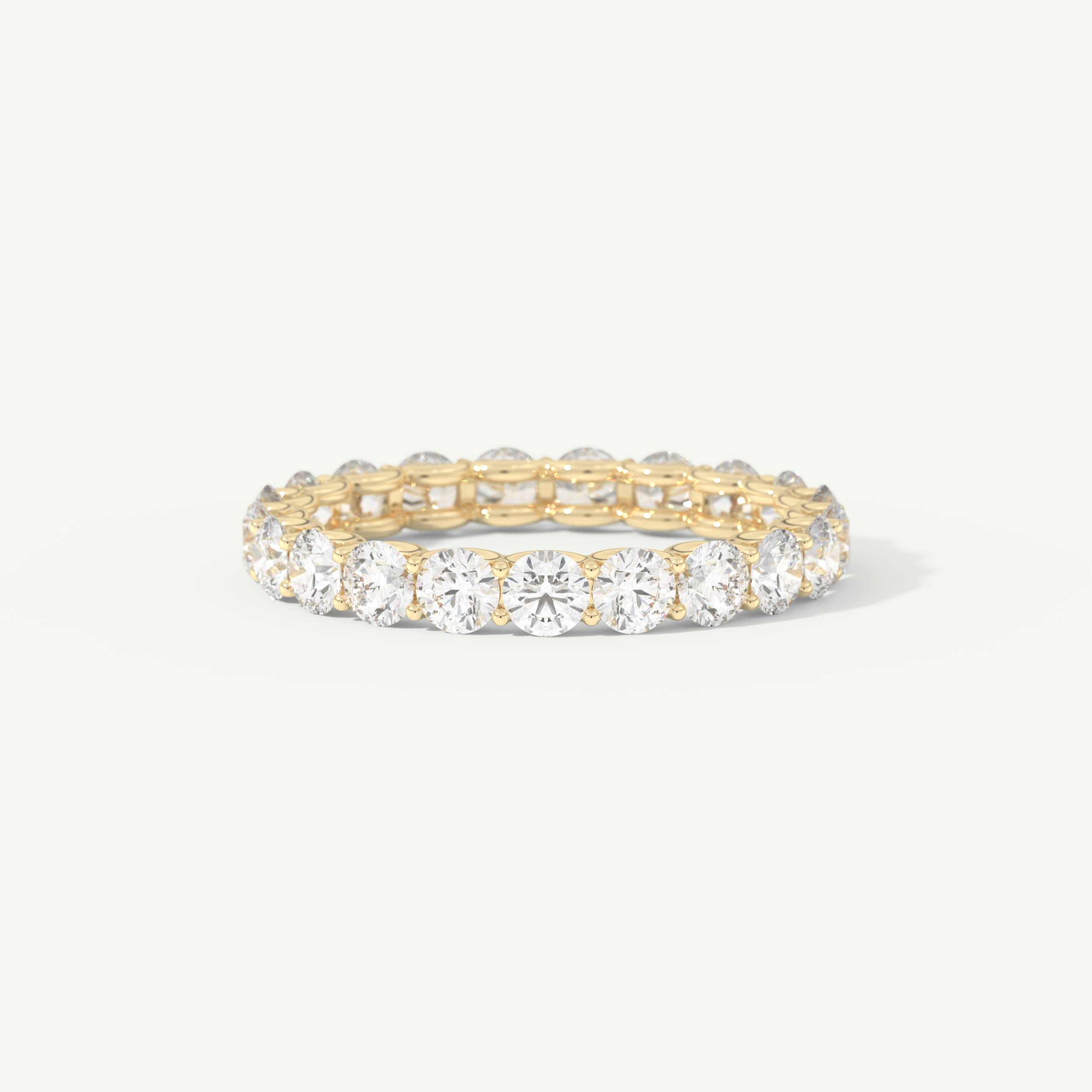 2.1 TCW Round Cut Lab-Grown Diamond Full Eternity Wedding Band