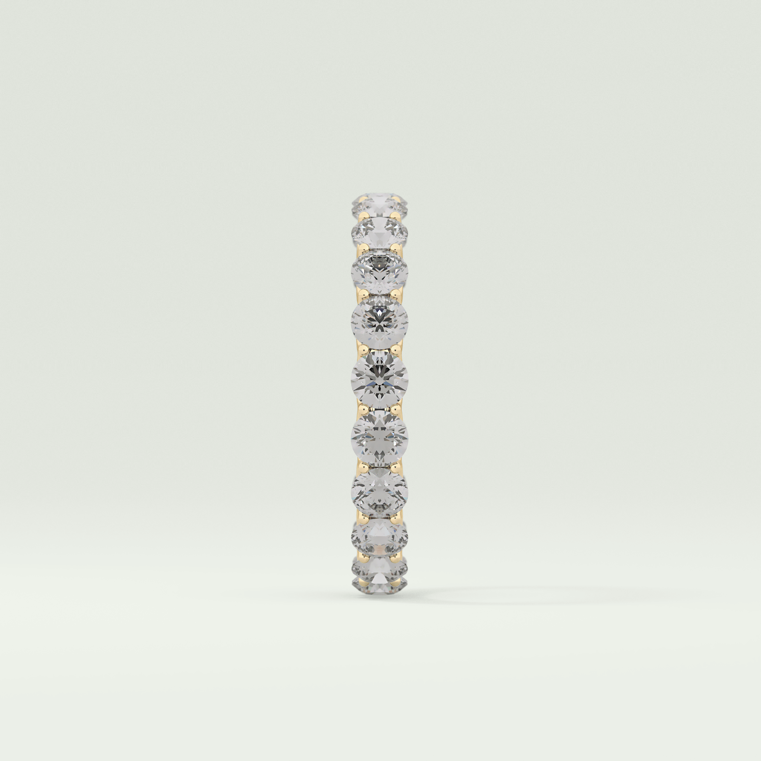 2.1 TCW Round Shaped Moissanite Wedding Band