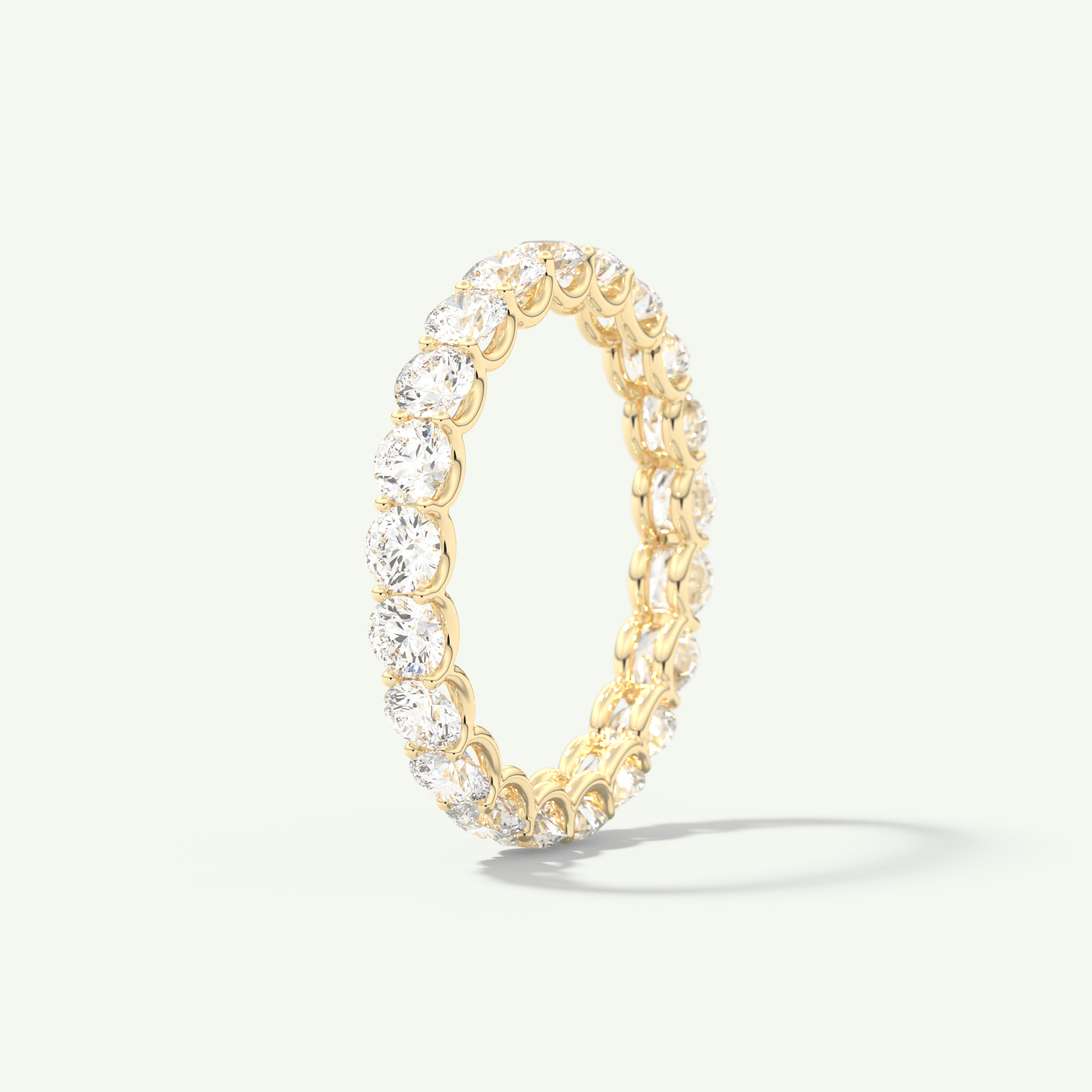 2.1 TCW Round Cut Lab-Grown Diamond Full Eternity Wedding Band