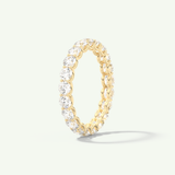 2.1 TCW Round Shaped Moissanite Full Eternity Wedding Band