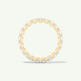 2.1 TCW Round Shaped Moissanite Full Eternity Wedding Band